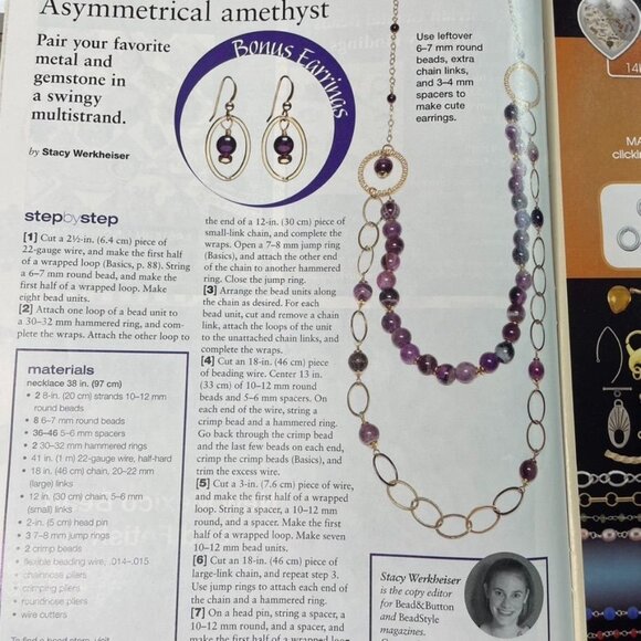Bead & Button Magazine Jewelry Crafting Book u Aug 2010 Issue 98 7 Exclusive Ear - Picture 6 of 8